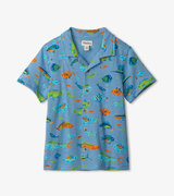 Chemise boutonnée en jersey – Poissons des profondeurs marines