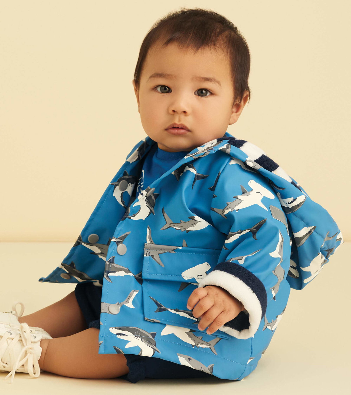 View larger image of Deep-Sea Sharks Colour Changing Baby Raincoat