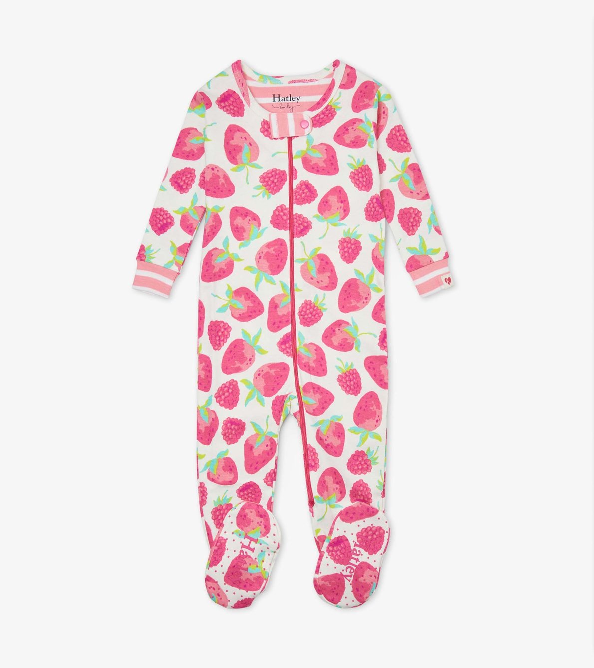View larger image of Delicious Berries Organic Cotton Footed Coverall