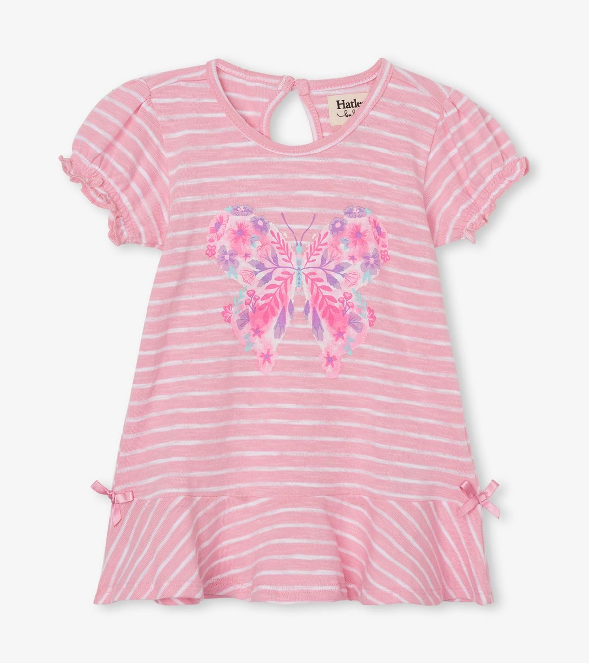 Agrandir l'image de Robe à ourlet volanté pour bébé – Papillon doux