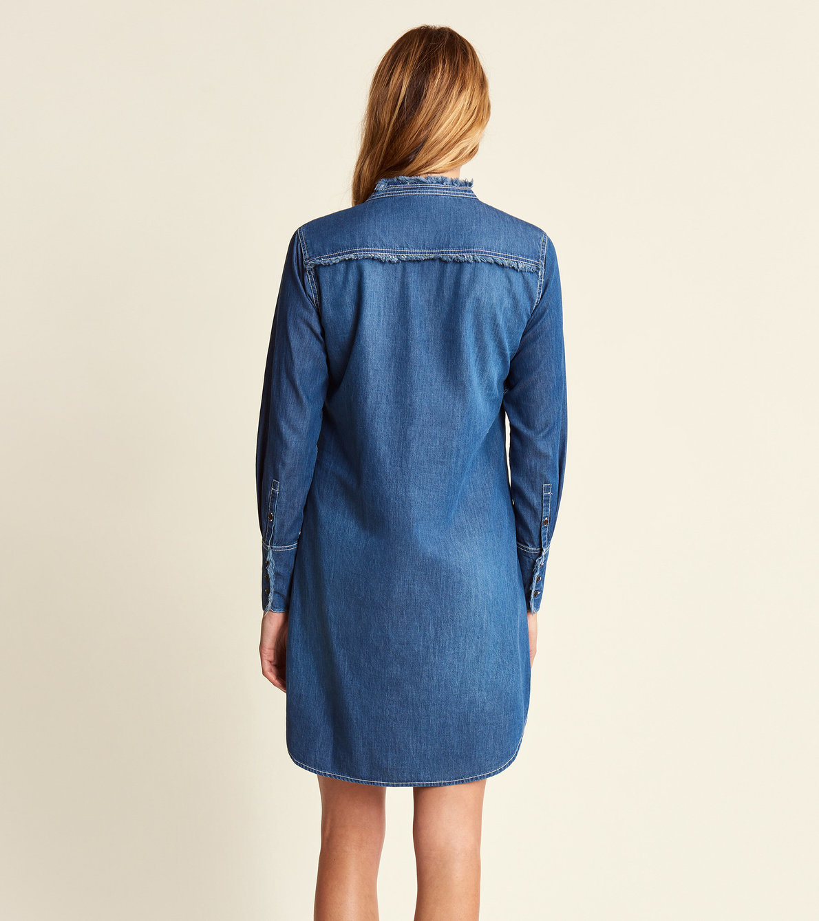 View larger image of Denim Shirt Dress - Medium Blue