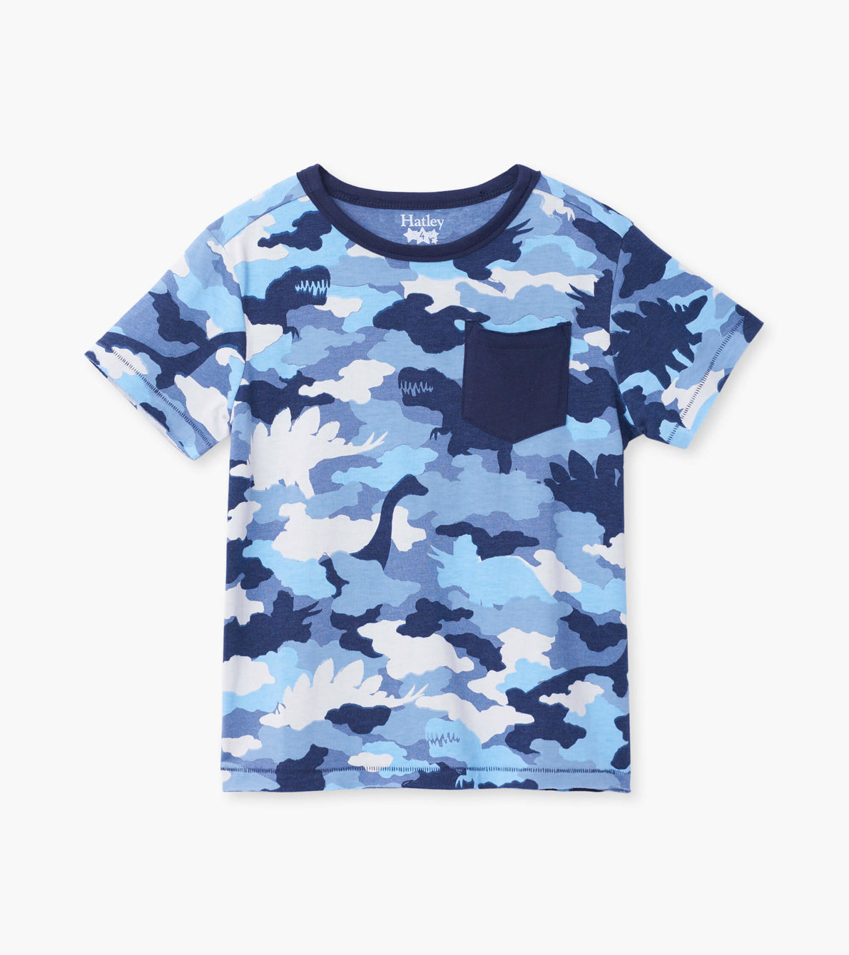 View larger image of Dino Camo Graphic Front Pocket Tee