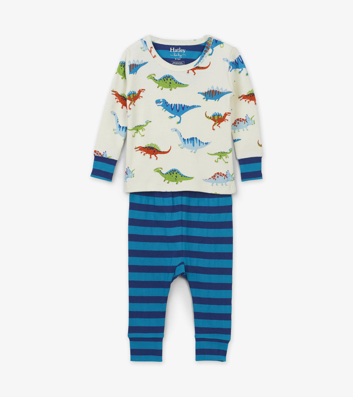 View larger image of Dino Herd Organic Cotton Baby Pajama Set