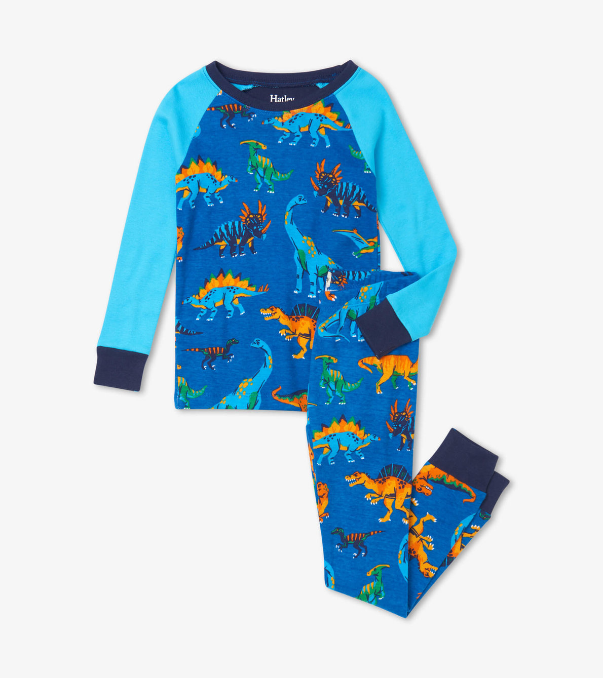 View larger image of Dino Park Organic Cotton Raglan Pajama Set