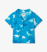 Dino Silhouettes Baby Button Down Shirt