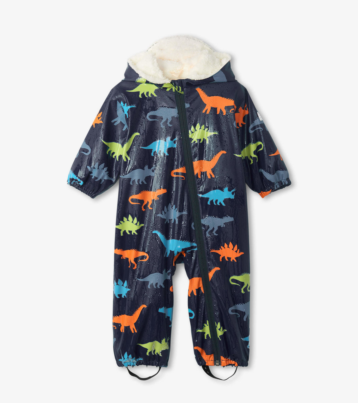 View larger image of Dino Silhouettes Colour Changing Sherpa Lined Baby Rain Bund