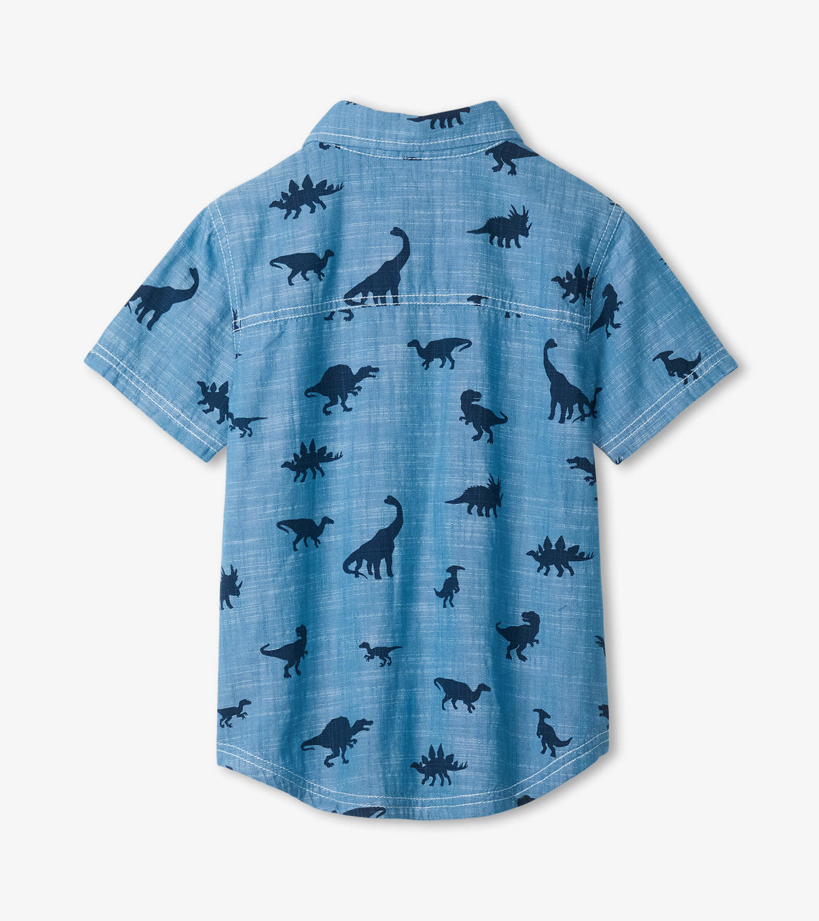 Agrandir l'image de Chemise boutonnée à manches courtes – Silhouettes de dinosaures