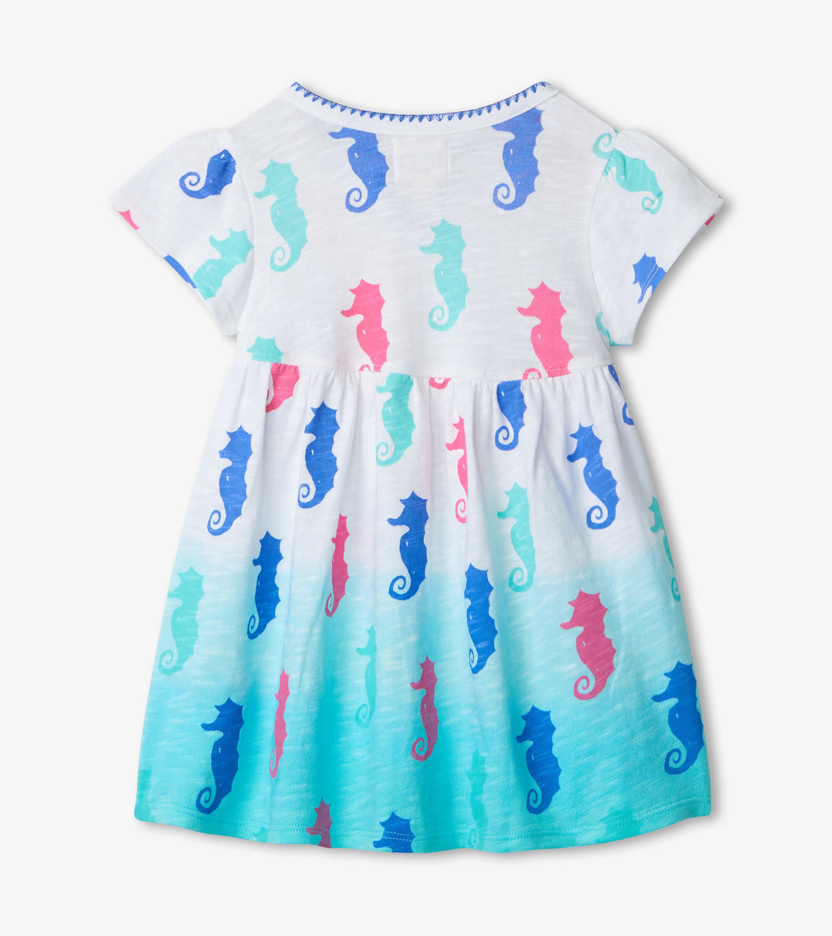 View larger image of Dip Dye Seahorses Baby Puff Dress