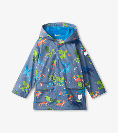 Boys Dragon Realm Button-Up Rain Jacket