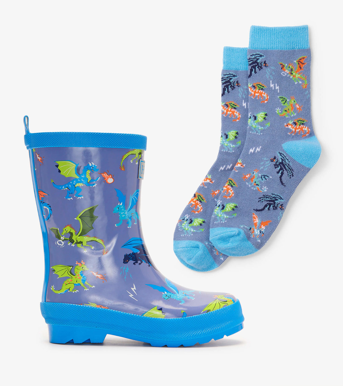 View larger image of Dragon Realm Shiny Kids Wellies