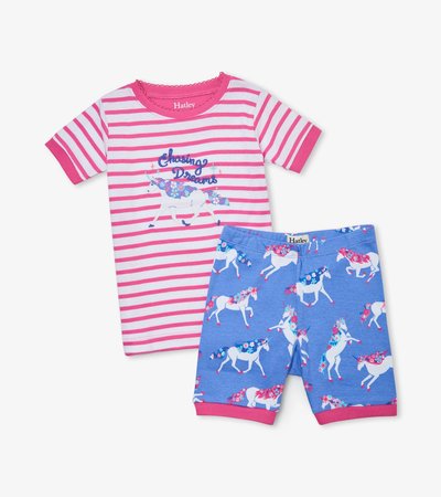 Frolicking Unicorns Organic Cotton Pajama Set - Hatley CA
