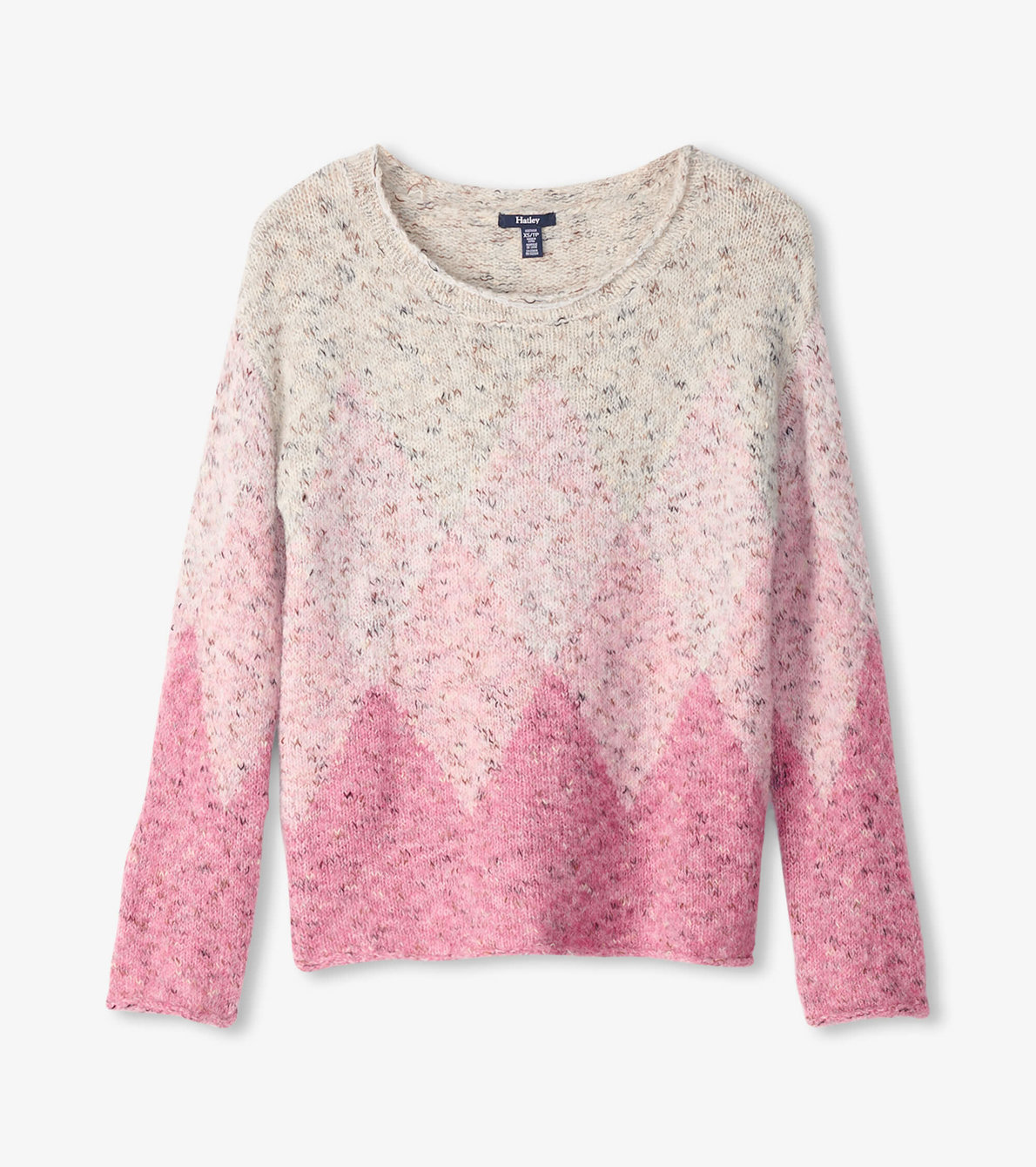 View larger image of Drop Shoulder Sweater - Rose Argyle -