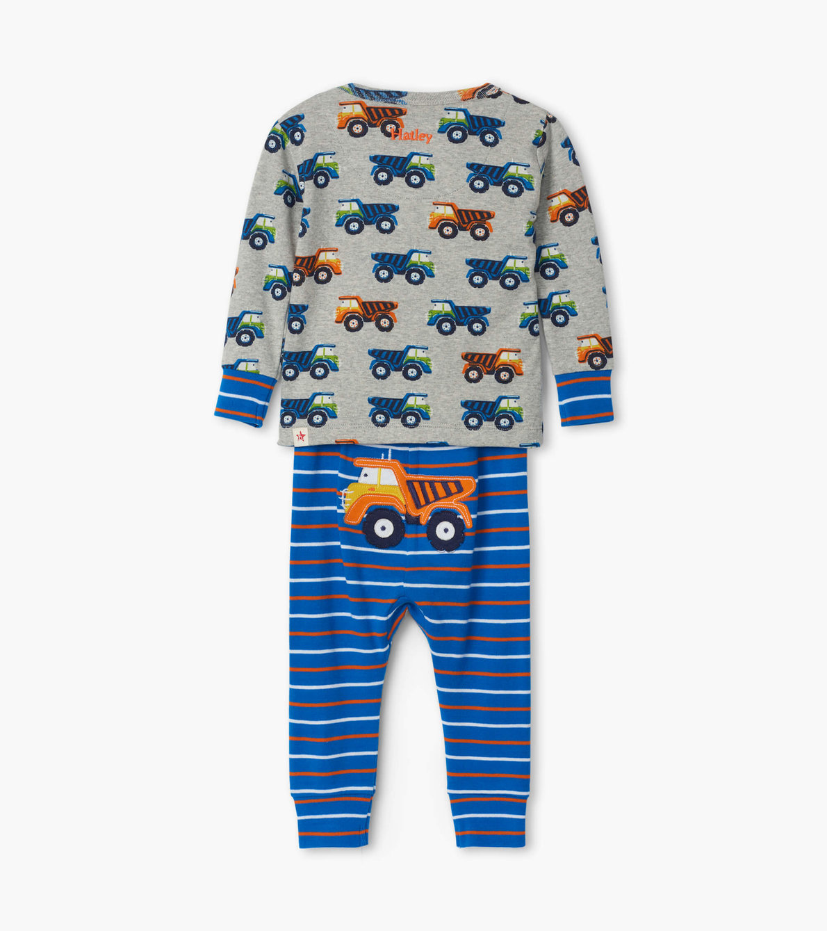 Agrandir l'image de Pyjama en coton biologique pour bébé – Camions à benne