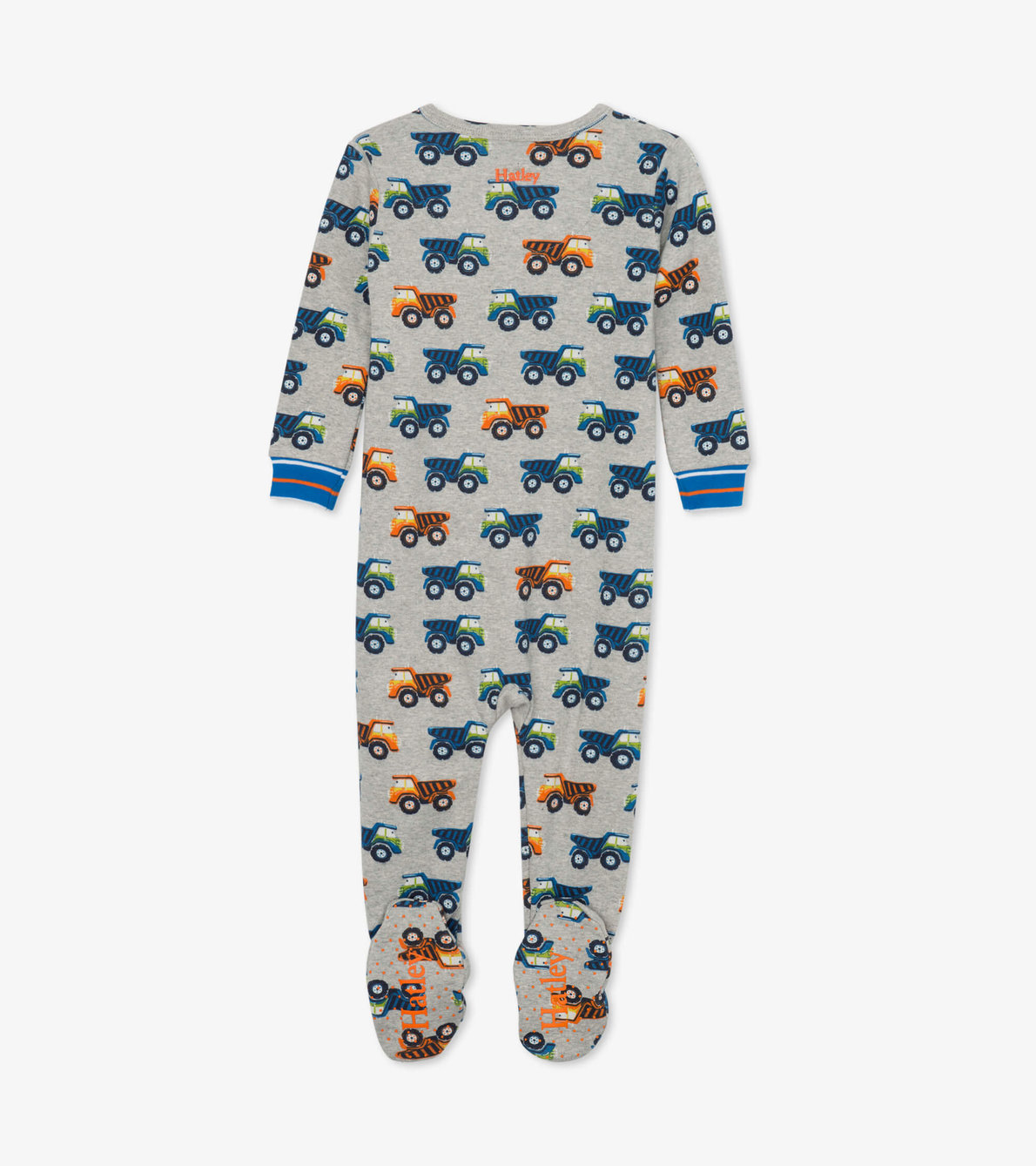 View larger image of Dump Trucks Organic Cotton Footed Coverall