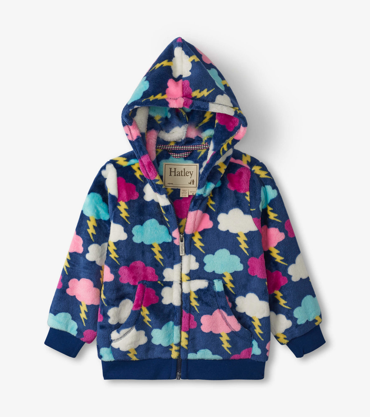 View larger image of Electric Clouds Fuzzy Fleece Hooded Jacket