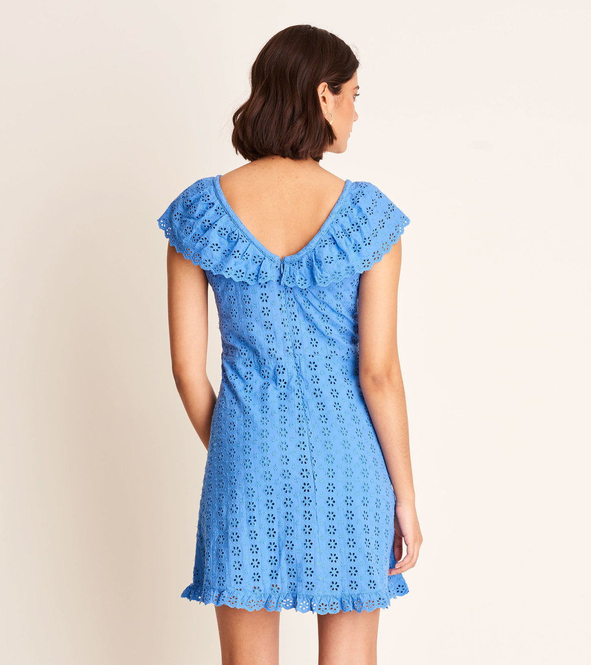 View larger image of Eyelet Shift Dress - Periwinkle