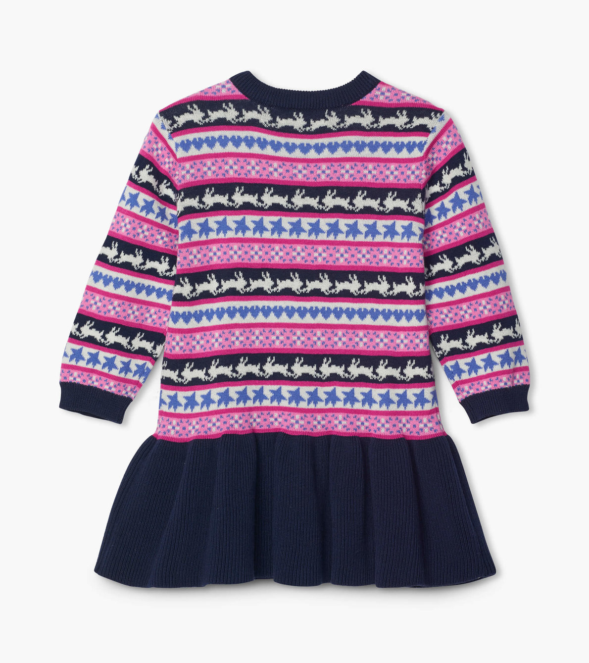 View larger image of Fair Isle Bunnies Baby Sweater Dress