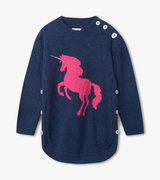 Pull tunique en tricot épais – Licornes fantastiques