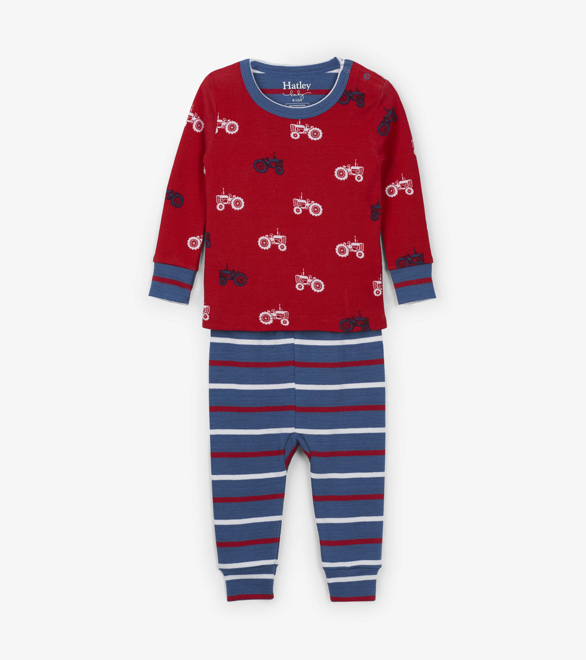 Agrandir l'image de Pyjama en coton bio pour bébé – Tracteurs
