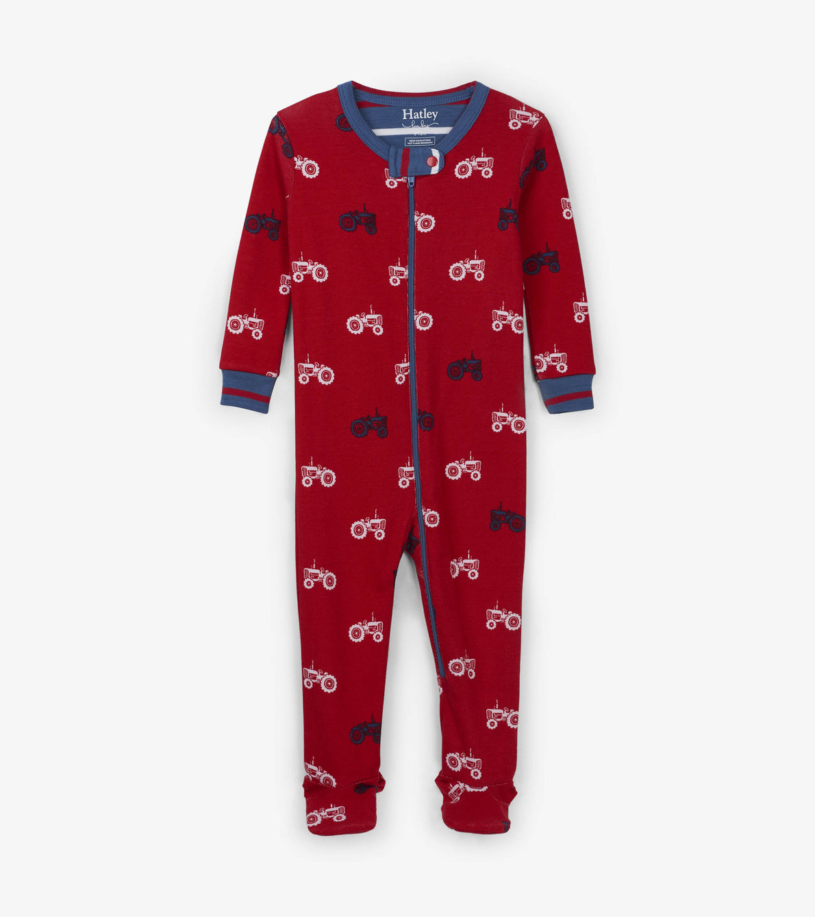 View larger image of Farm Tractors Organic Cotton Footed Coverall