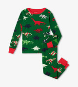 Christmas Dinosaurs Organic Cotton Kids Pajama Set