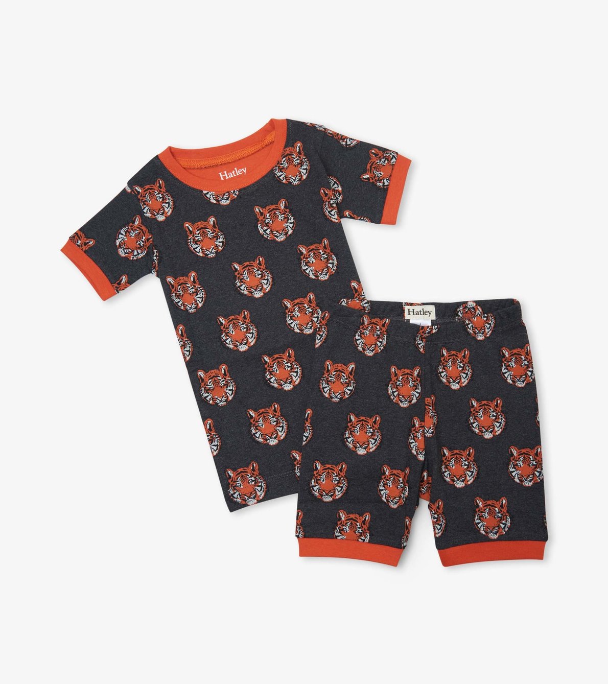 Agrandir l'image de Pyjama court en coton biologique – Tigres féroces