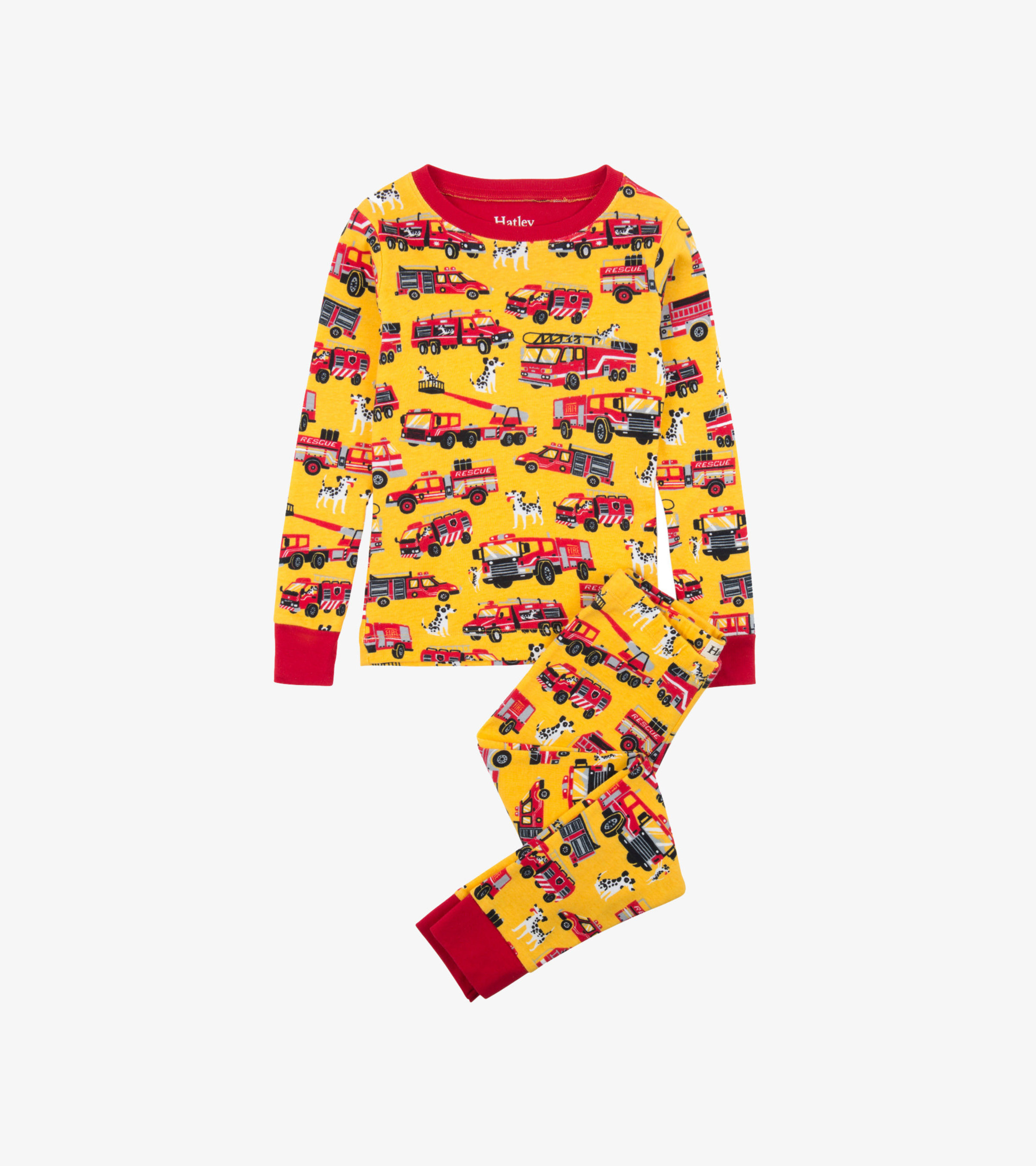Fire Trucks & Dalmatians Organic Cotton Pajama Set - Hatley CA