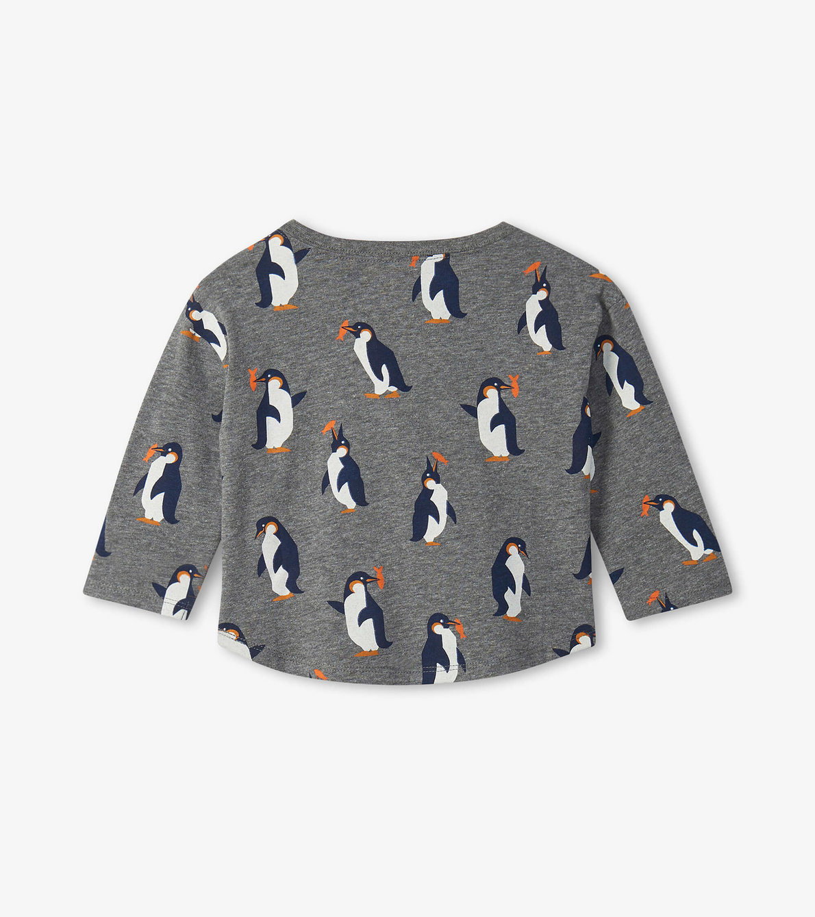 Agrandir l'image de T-shirt à manches longues pour bébé – Pingouins à la pêche