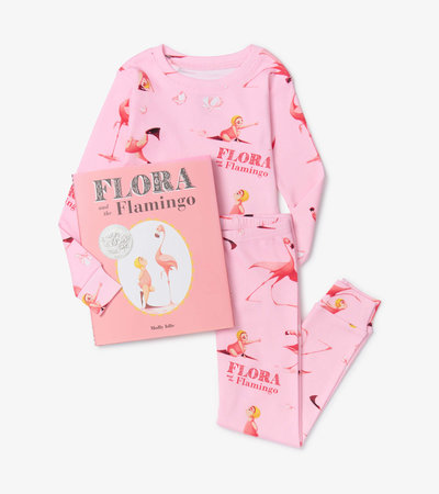 Ensemble de livre et de pyjama – « Flora And The Flamingo » (en anglais)