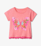 Floral Butterfly Baby Tee