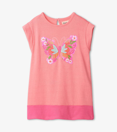Floral Butterfly Sleeveless Dress