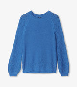 Floral Knit Sweater - Amparo Blue