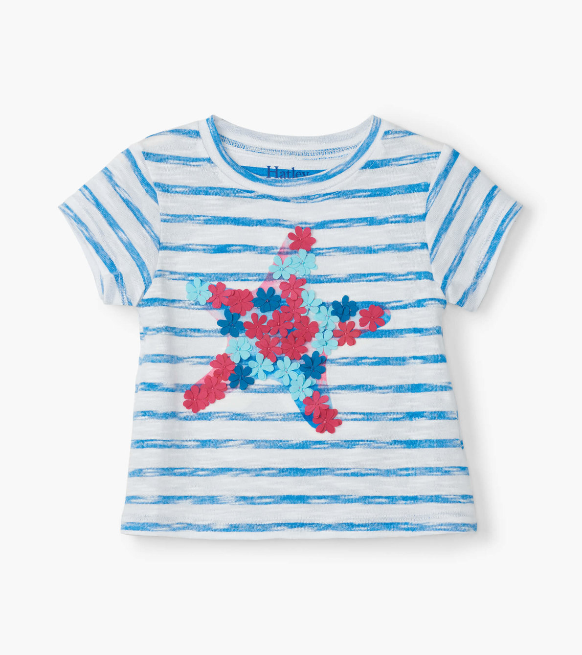 Agrandir l'image de T-shirt pour bébé – Étoile florale