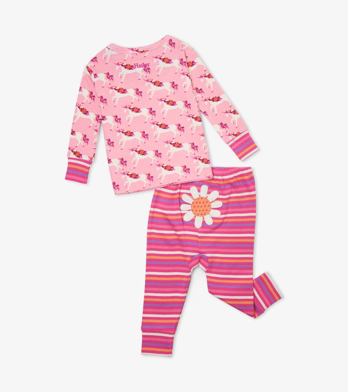View larger image of Floral Unicorns Organic Cotton Baby Pajama Set