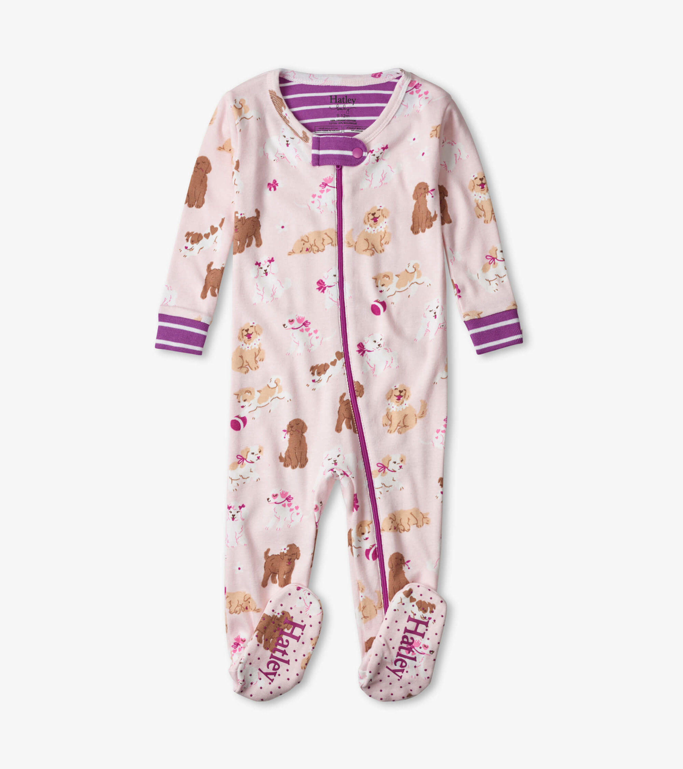 Flower Pups Organic Cotton Footed Coverall - Hatley US