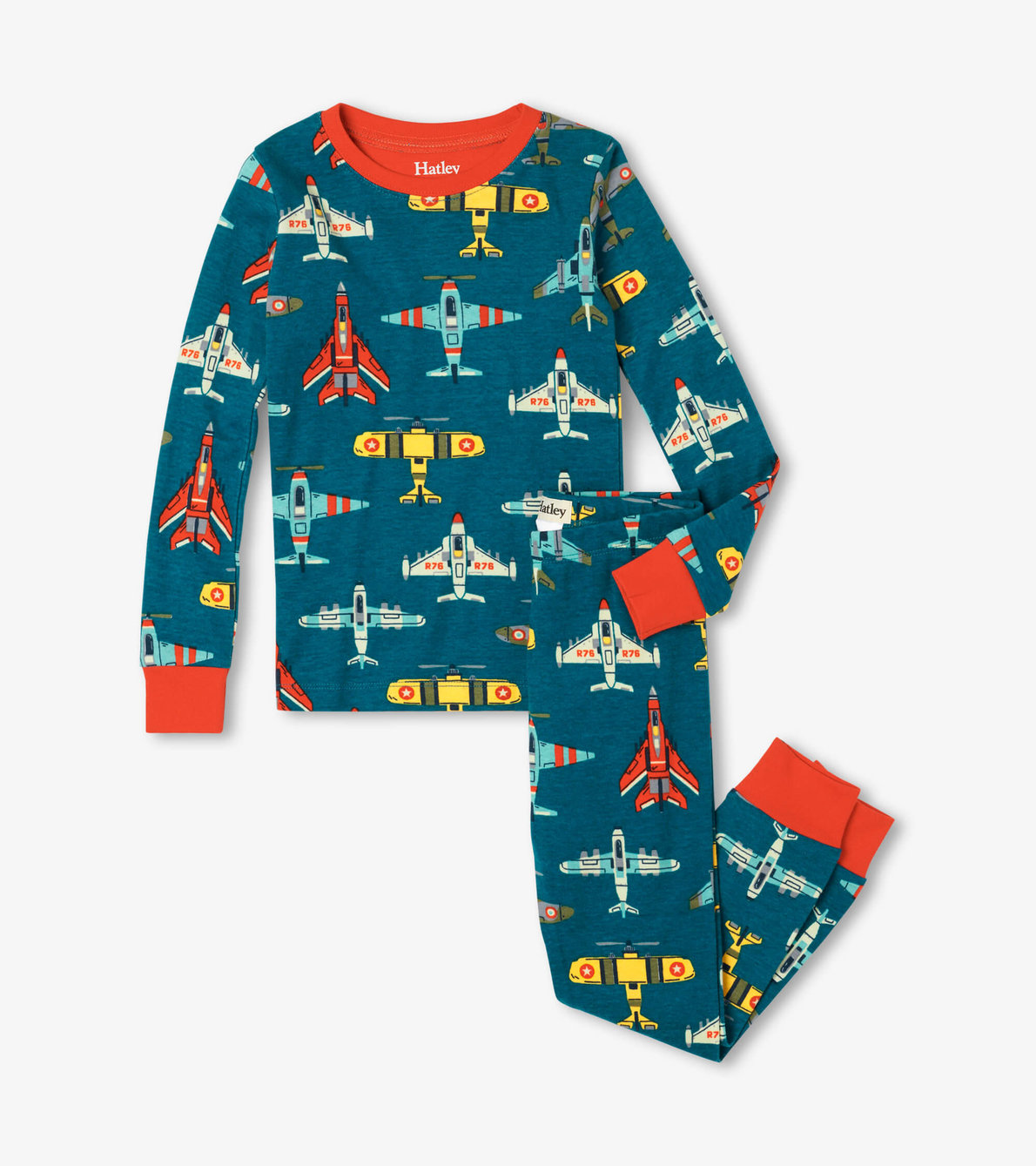 Agrandir l'image de Pyjama en coton biologique – Avions en vol