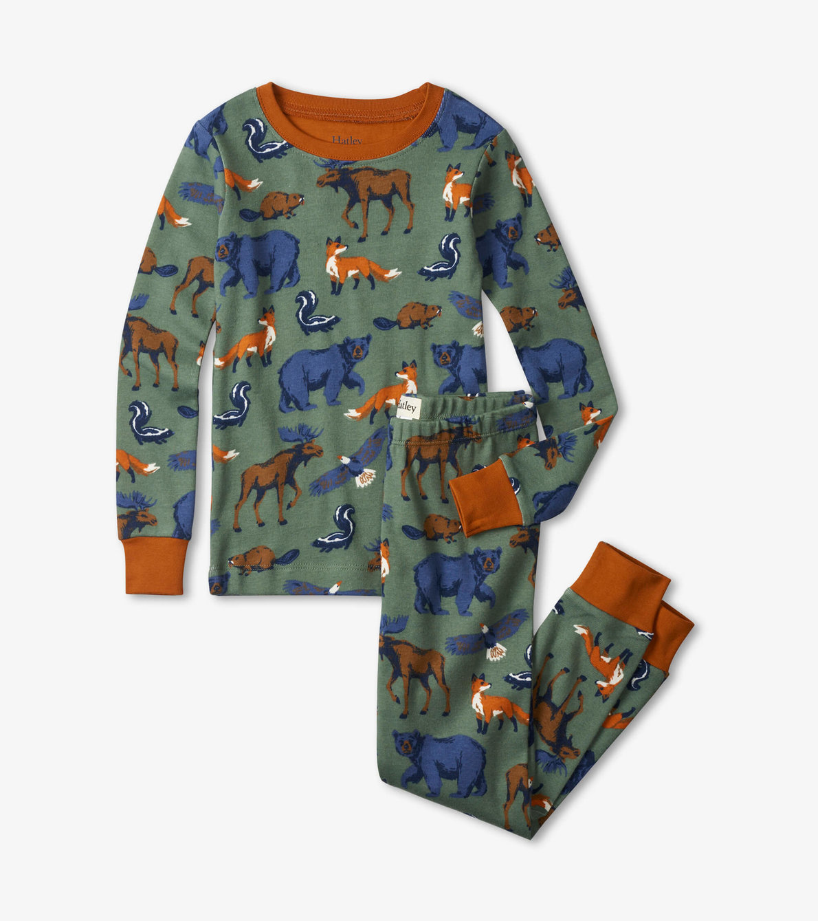 View larger image of Forest Animals Organic Cotton Pajama Set