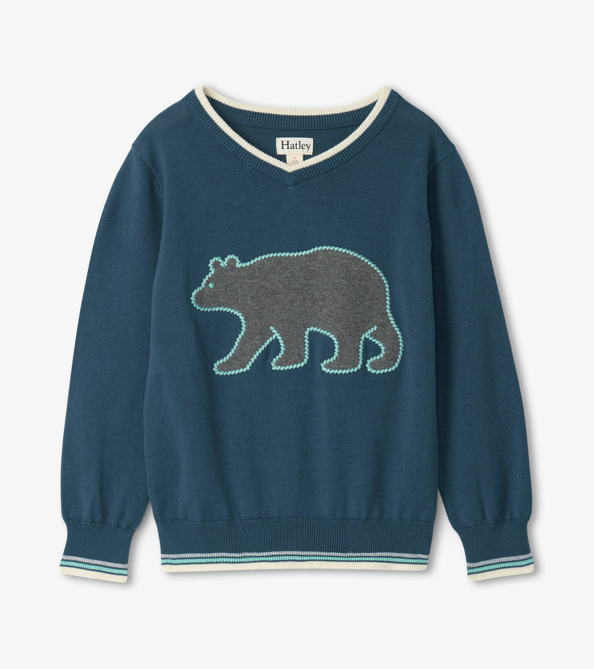 View larger image of Forest Bear V-neck Sweater