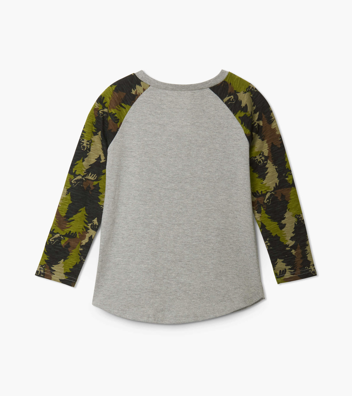 Agrandir l'image de T-shirt à manches raglan – Motif camouflage des bois