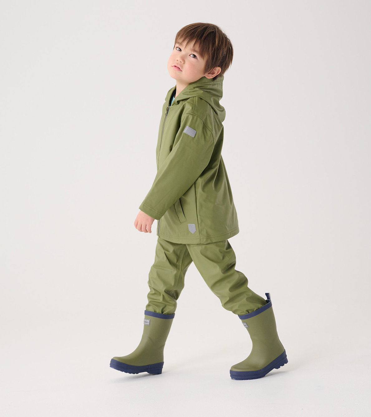Agrandir l'image de Manteau de pluie pour enfant – Vert forêt