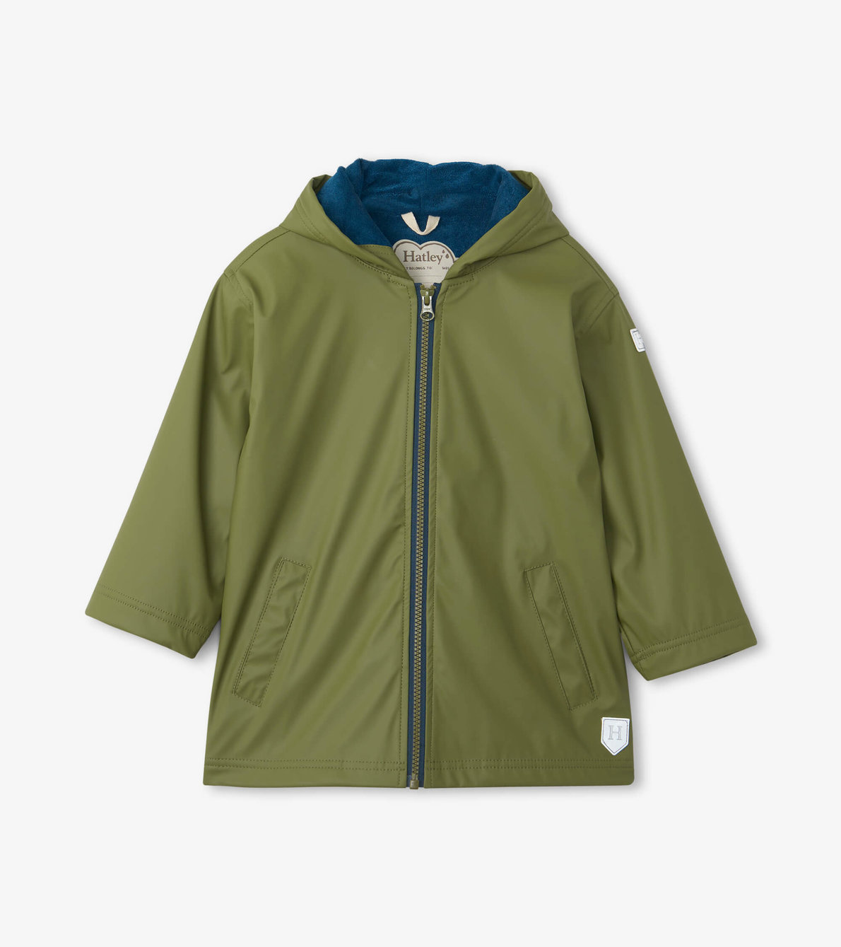 View larger image of Boys Forest Green Zip-Up Raincoat