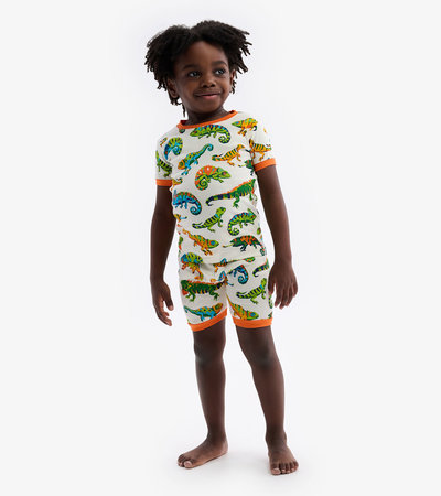 Friendly Chameleon Short Pajama Set
