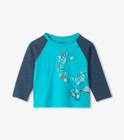 T-shirt à manches raglan pour bébé – Dinosaures amicaux
