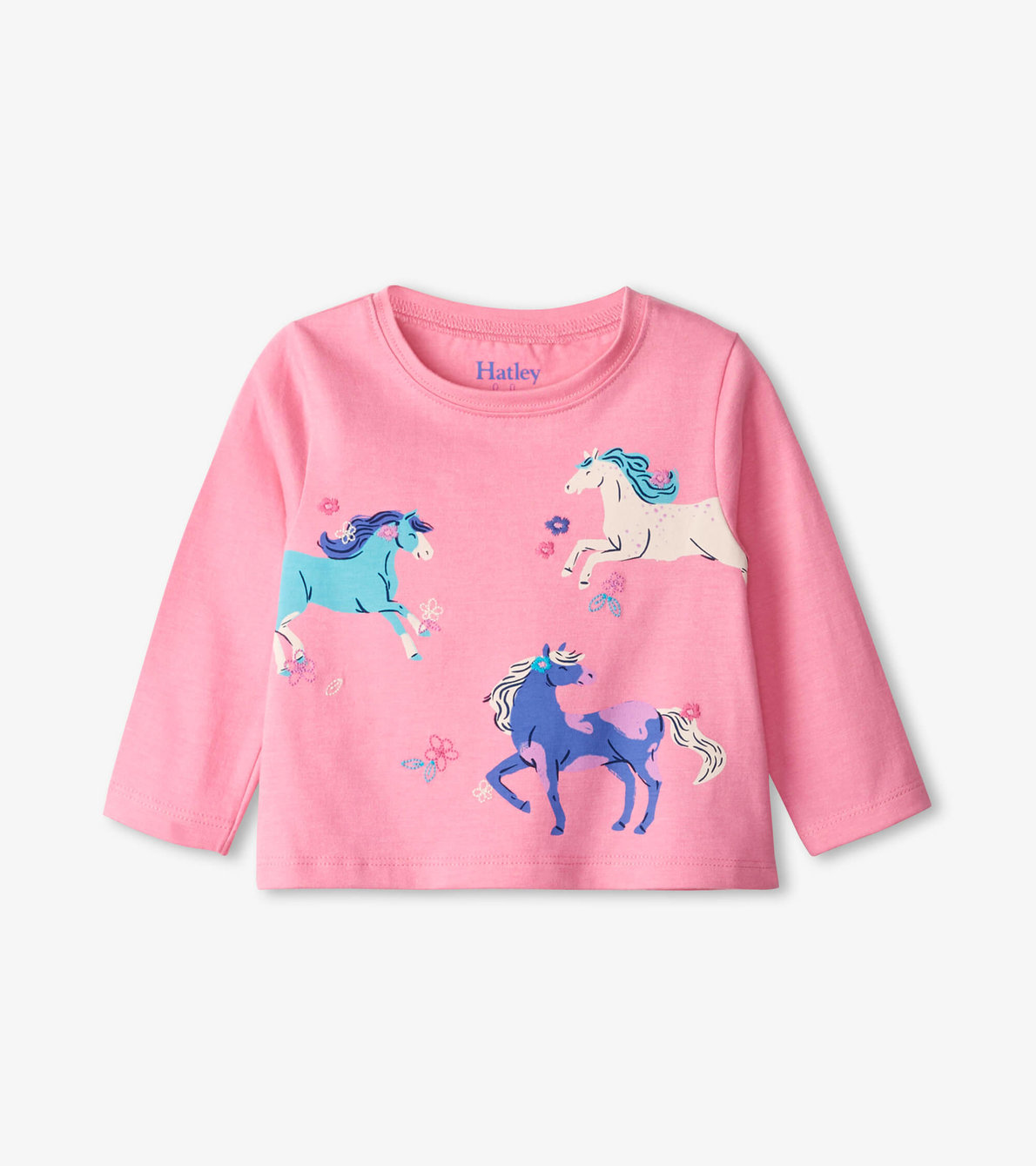 Agrandir l'image de T-shirt à manches longues pour bébé – Cabrioles de chevaux