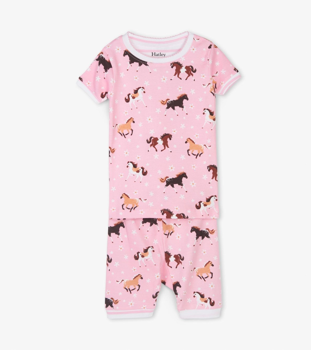 Agrandir l'image de Pyjama court en coton bio – Cabriole de chevaux