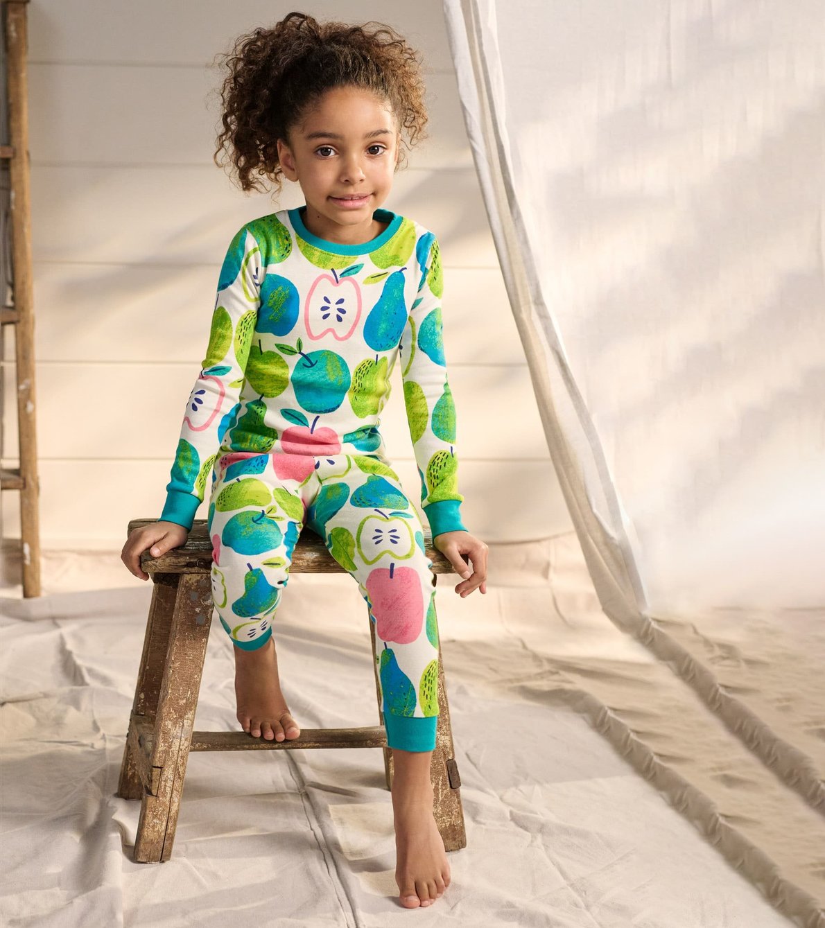 Agrandir l'image de Pyjama en coton biologique – Collage de fruits