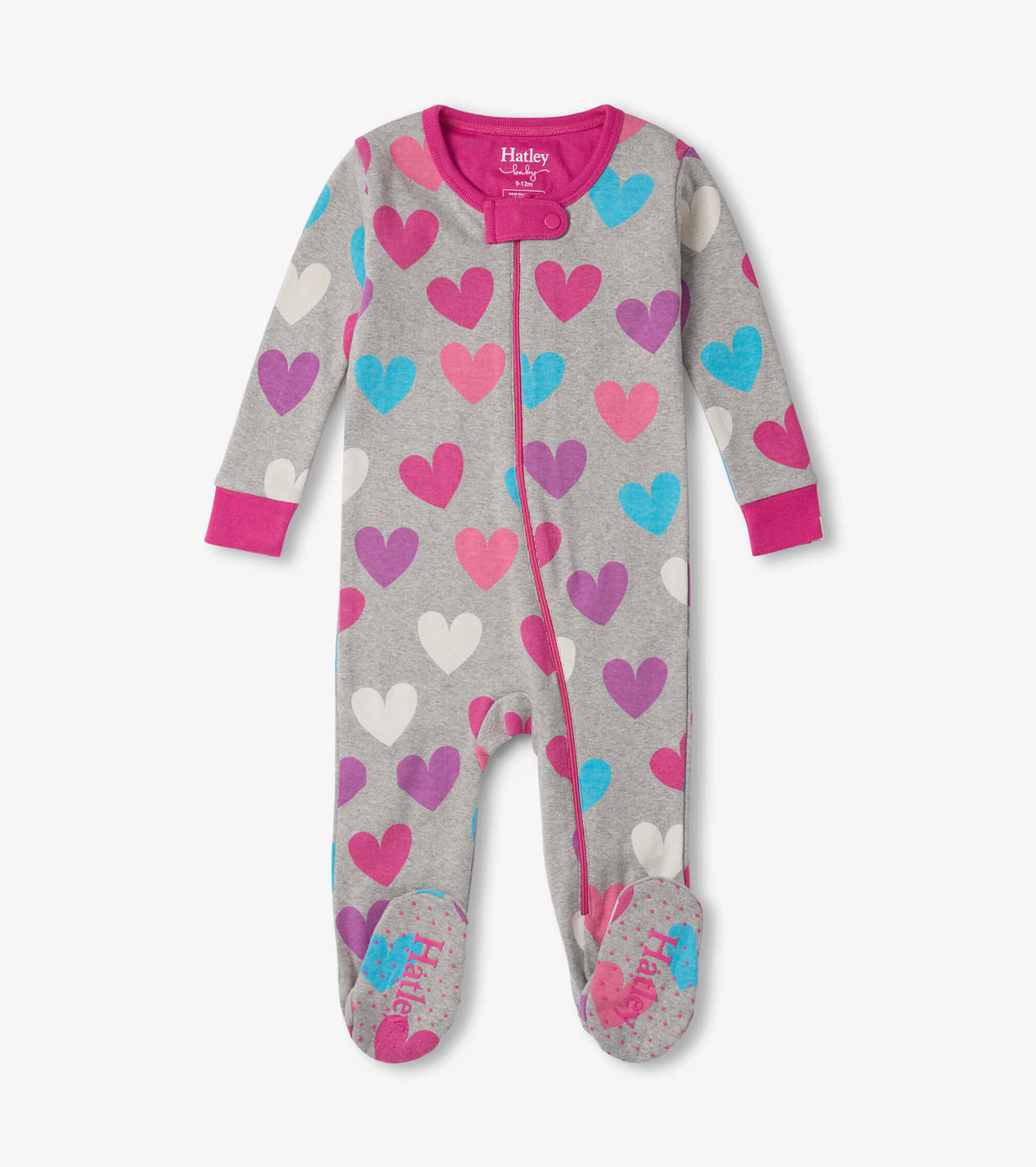 View larger image of Fun Hearts Baby Footed Sleeper