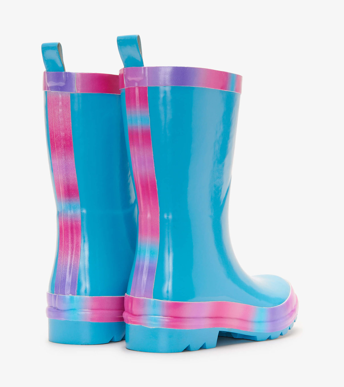 View larger image of Fun Hearts Gradient Shiny Kids Wellies