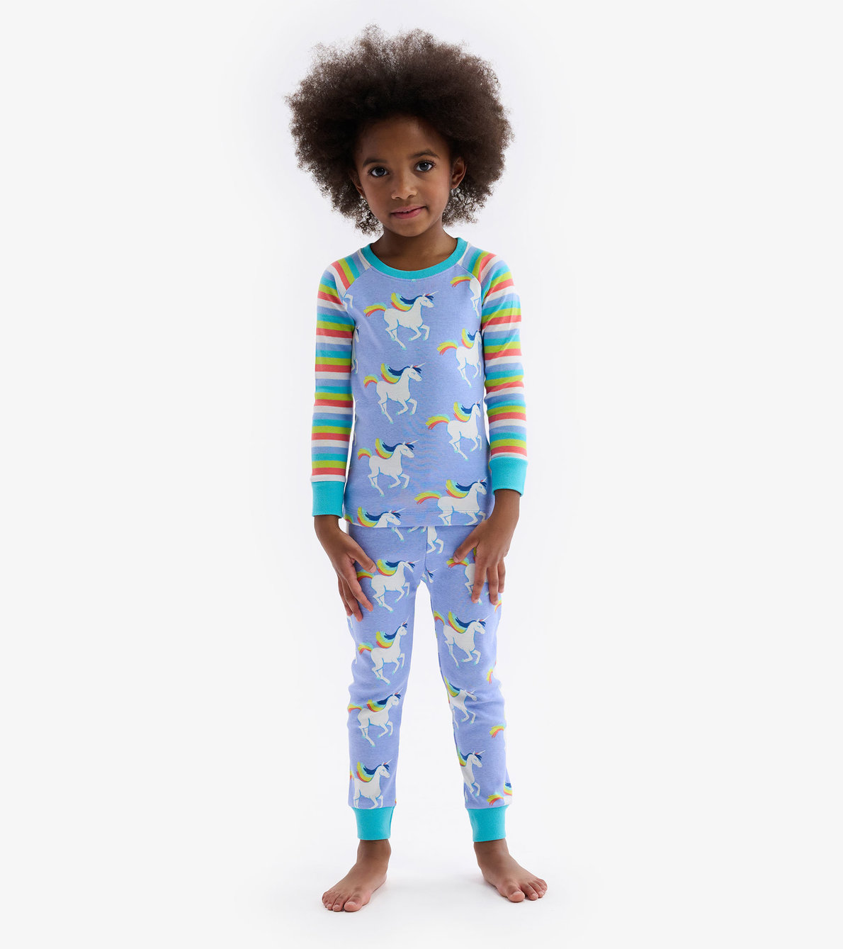 Agrandir l'image de Pyjama avec haut à manches raglan – Licornes au galop