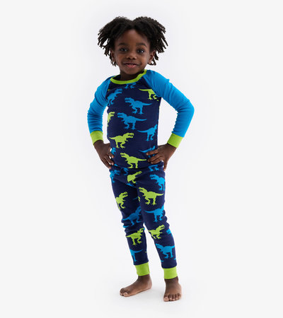 Pyjama avec haut à manches raglan – T. rex géants